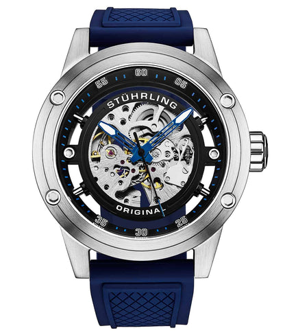 Black Dial / Silver Case / Light Blue Band