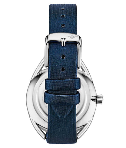 Silver Dial / Silver Case / Blue Band