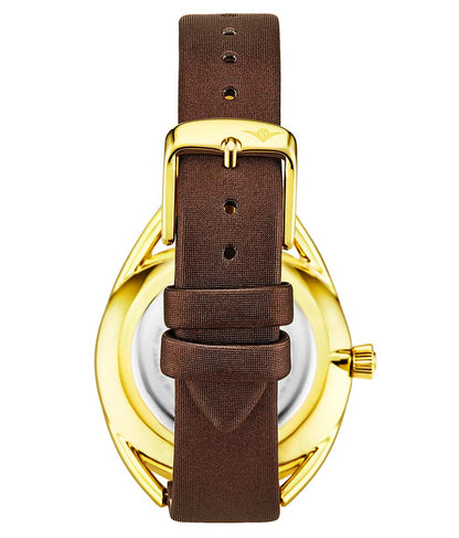 Silver Dial / Gold Case / Brown Band