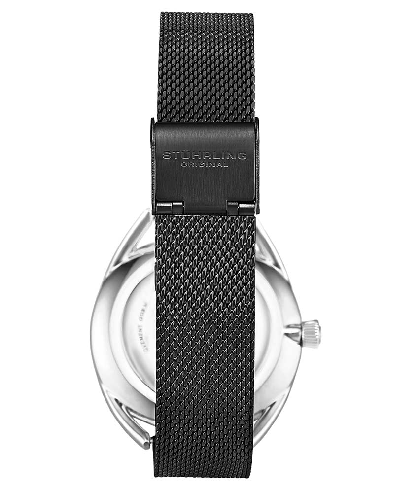 Black Dial / Silver Case / Black Stainless Steel Bracelet Black Foldover Buckle