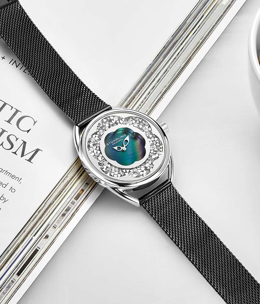 Black Dial / Silver Case / Black Stainless Steel Bracelet Black Foldover Buckle