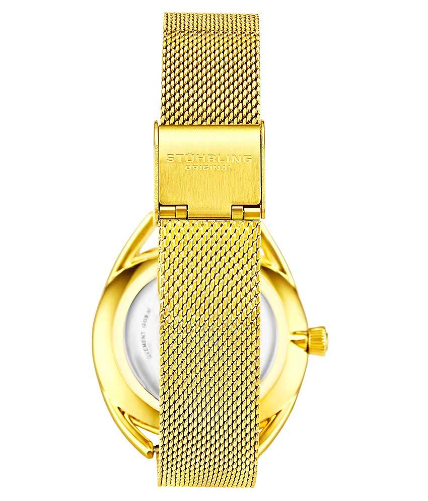 White Dial / Gold Case / Gold Stainless Steel Bracelet Gold Layered Foldover Buckle