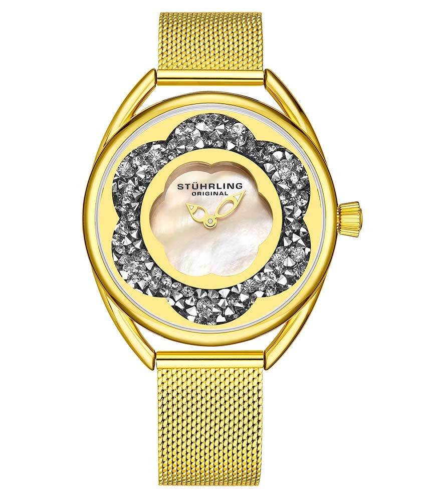 White Dial / Gold Case / Gold Stainless Steel Bracelet Gold Layered Foldover Buckle