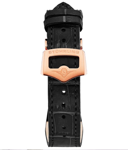 22mm Leather Strap with Stainless Steel Deployant Buckle