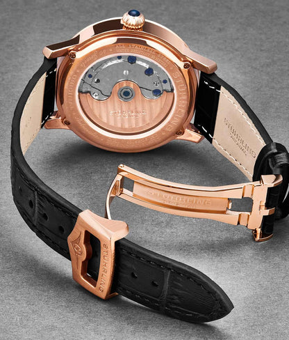 22mm Leather Strap with Stainless Steel Deployant Buckle
