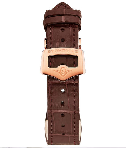 22mm Leather Strap with Stainless Steel Deployant Buckle